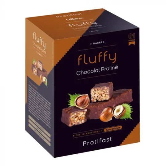 Protifast Fluffy Chocolat Praliné 7 Barres Protifast Fluffy Chocolat Praliné 7 Barres