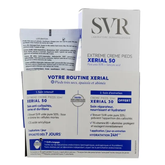 SVR Xérial 50 Extrême Crème Pieds 50ml+ Xerial 30 Creme Pieds 50ml OFFERT SVR Xérial 50 Extrême Crème Pieds 50ml+ Xerial 30 Creme Pieds 50ml OFFERT