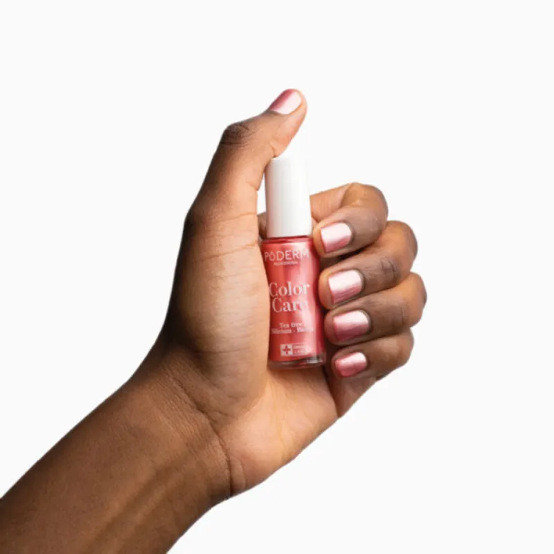 Poderm Vernis Color Care Mycose de l'Ongle 8ml -Or Rose Brillant