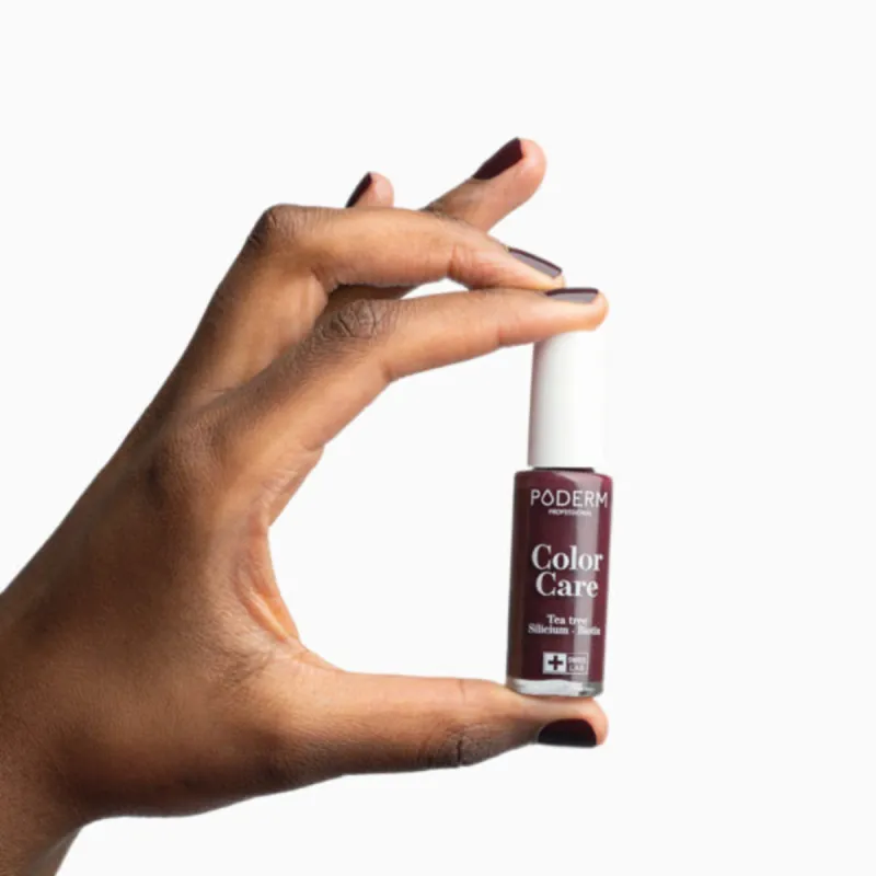 Poderm Vernis Color Care Mycose de l'Ongle 8ml -Rouge noir