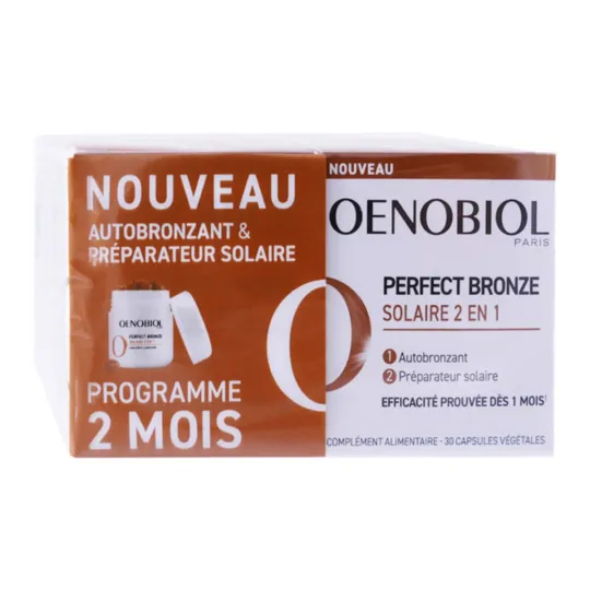 Oenobiol Perfect Bronze solaire 2en1 2x30 capsules Oenobiol Perfect Bronze solaire 2en1 2x30 capsules