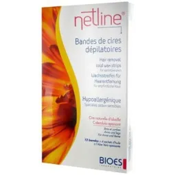 Bioes Netline Bandes de Cire Dépilatoire Corps x12