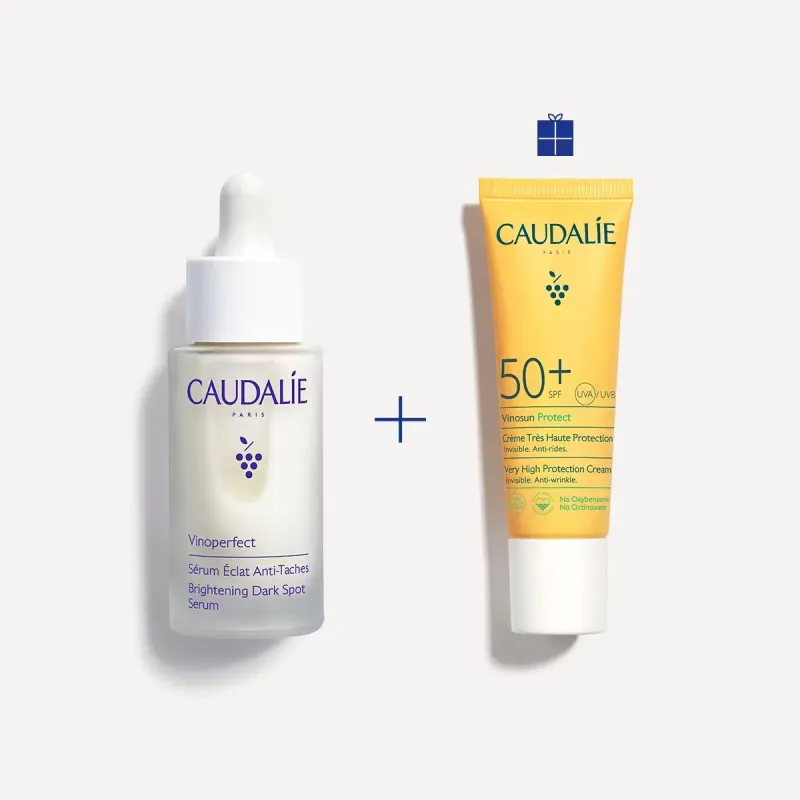 Caudalie Vinoperfect Coffret Sérum Eclat Anti-Taches + Vinosun Protect SPF50+ OFFERT Caudalie Vinoperfect Coffret Sérum Eclat Anti-Taches + Vinosun Protect SPF50+ OFFERT