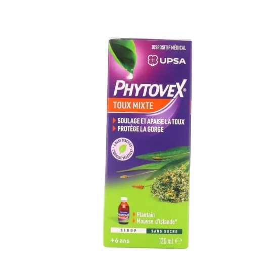 Upsa Phytovex Toux Mixte Sans Sucre 120ml Upsa Phytovex Toux Mixte Sans Sucre 120ml