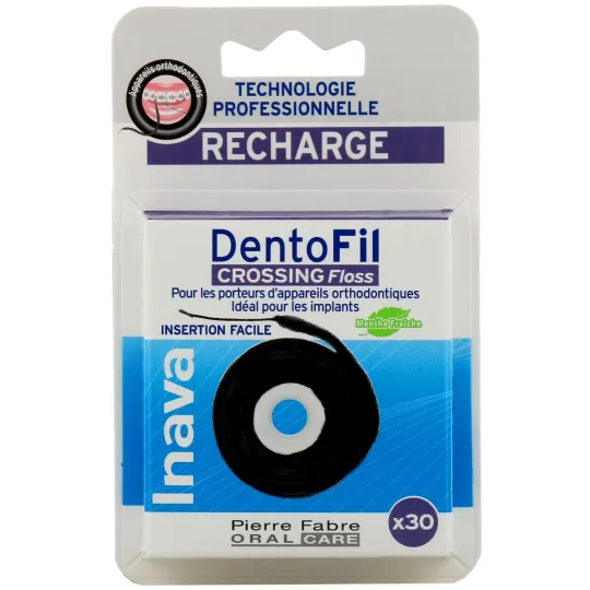 Inava Dentofil Crossing Floss Fil Dentaire Recharge 30 utilisations Inava Dentofil Crossing Floss Fil Dentaire Recharge 30 utilisations