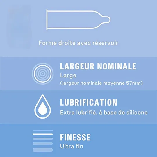 Durex Nude XL Préservatifs Large