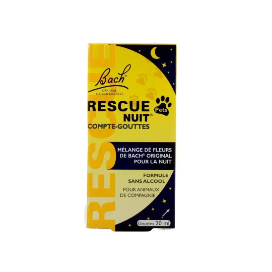 Fleur de Bach Rescue Pets Nuit Gouttes 20ml