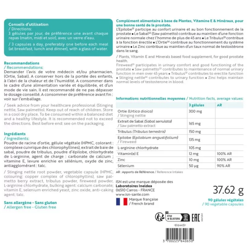 ISN Prostavirex 90 Gélules ISN Prostavirex 90 Gélules