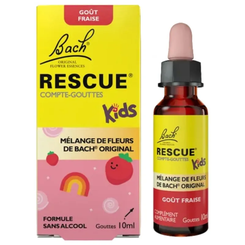 Fleurs de Bach Original Rescue kids Gouttes Fraise 10ml Fleurs de Bach Original Rescue kids Gouttes Fraise 10ml
