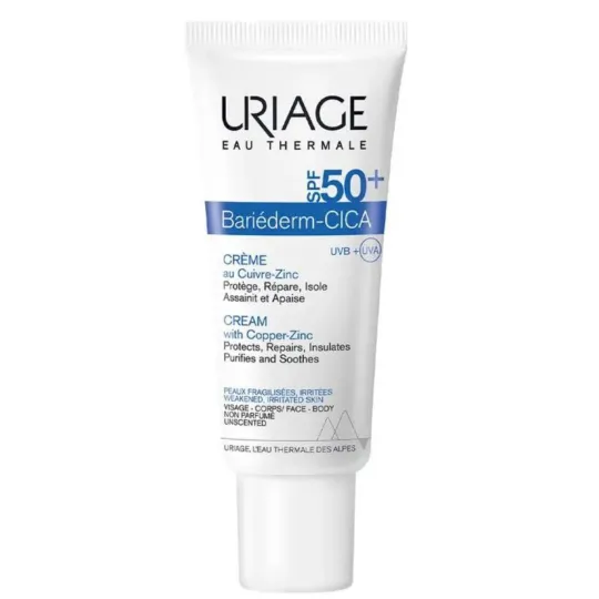 Uriage Bariéderm-CICA Crème Réparatrice SPF50+ 40ml Uriage Bariéderm-CICA Crème Réparatrice SPF50+ 40ml