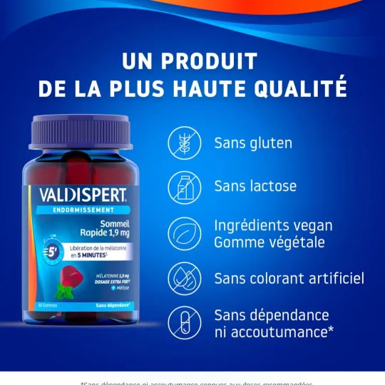 Valdispert Sommeil rapide 1.9 mg gommes