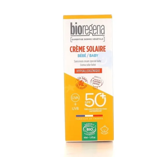 Bioregena Crème Solaire Bébé SPF50+ Bio 40ml Bioregena Crème Solaire Bébé SPF50+ Bio 40ml