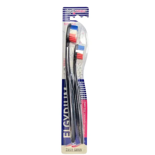 Elgydium 2 Brosses à Dents Souple La Cocorico Adulte Enfant Elgydium 2 Brosses à Dents Souple La Cocorico Adulte Enfant