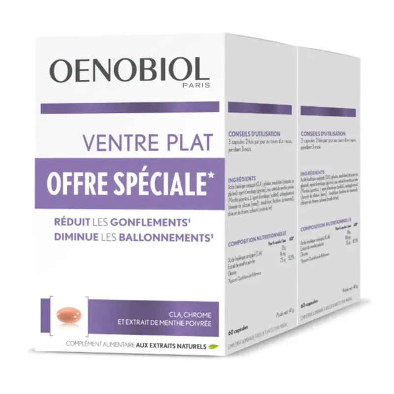 Oenobiol Ventre Plat Femme 2X60 capsules Oenobiol Ventre Plat Femme 2X60 capsules