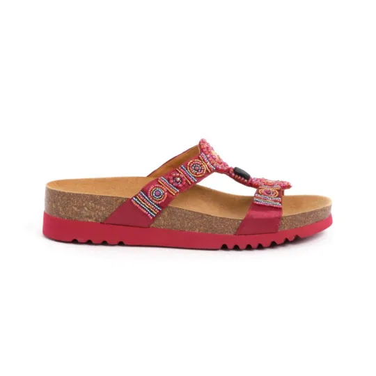 Scholl Mule New Bogota Wedge Rouge Foncé