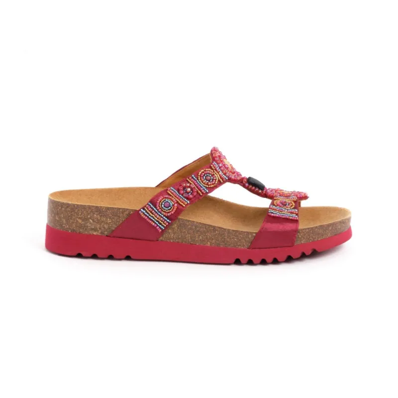 Scholl Mule New Bogota Wedge Rouge Foncé