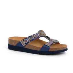 Scholl Mule New Bogota Wedge Bleu Marine