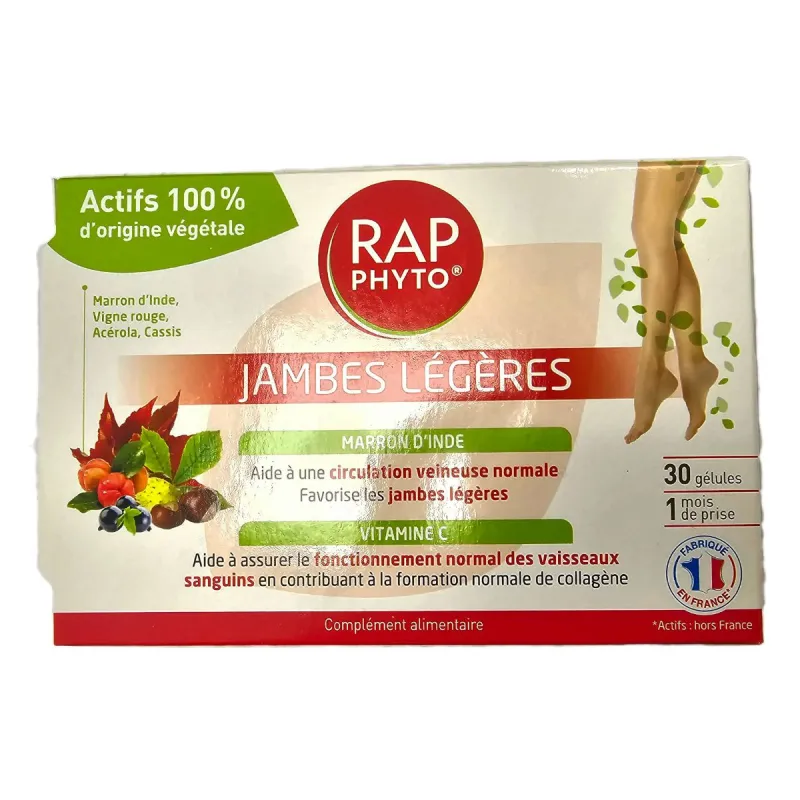 RAP Phyto Jambes Légères 30 Gélules RAP Phyto Jambes Légères 30 Gélules
