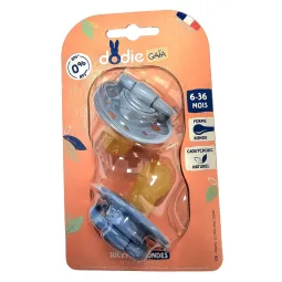 Dodie 2 Sucettes Anatomiques 6-36 Mois Gaïa Bleu