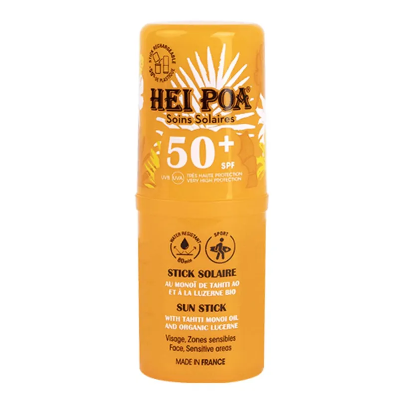 Hei Poa Stick Solaire Visage Monoï SPF50+