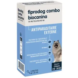 Biocanina Fiprodog Combo Chiens 3 Pipettes