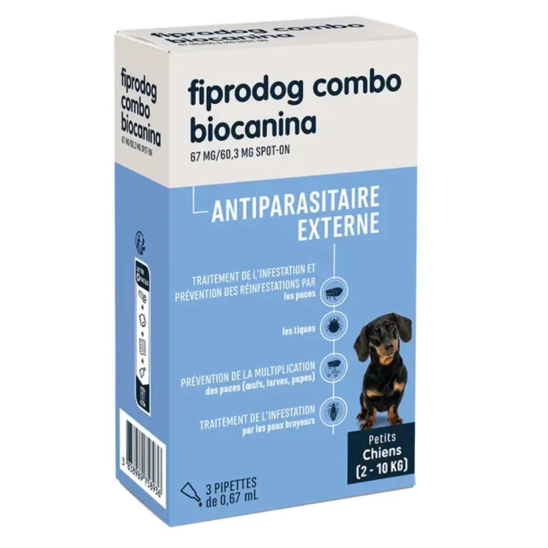 Biocanina Fiprodog Combo Chiens 3 Pipettes Biocanina Fiprodog Combo Chiens 3 Pipettes