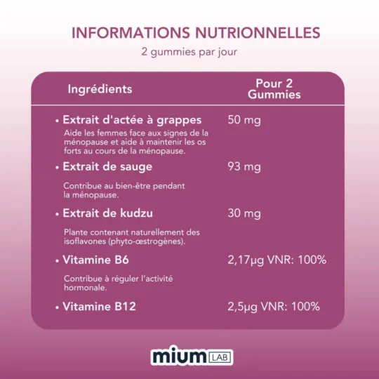 Mium Lab Ménopause 42 Gummies Mium Lab Ménopause 42 Gummies