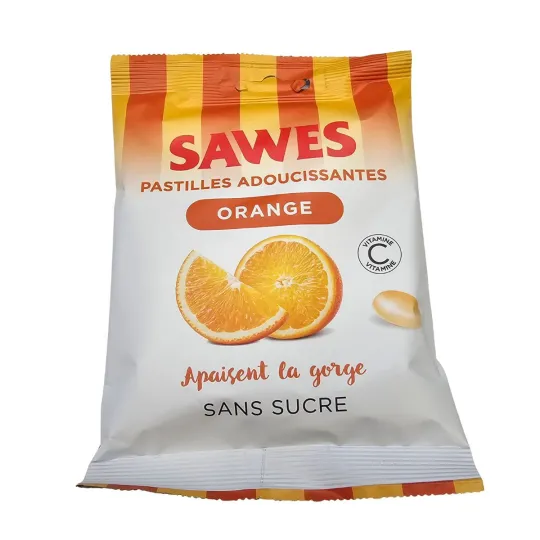 Sawes Pastilles Adoucissantes Orange 50g Sawes Pastilles Adoucissantes Orange 50g