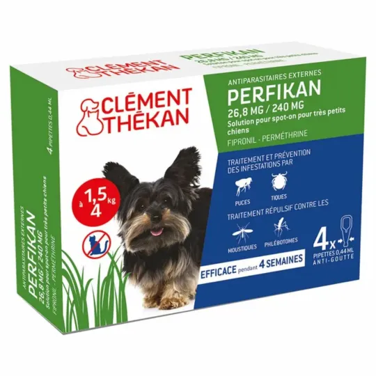 Perfikan très petit chien de 1.5 à 4kg 4 pipettes Perfikan très petit chien de 1.5 à 4kg 4 pipettes
