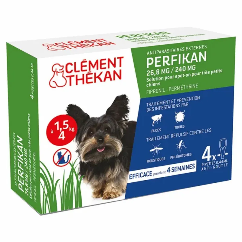 Perfikan très petit chien de 1.5 à 4kg 4 pipettes Perfikan très petit chien de 1.5 à 4kg 4 pipettes