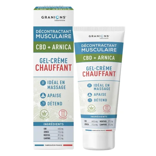 Granions Gel-Crème Chauffant CBD+Arnica 75ml Granions Gel-Crème Chauffant CBD+Arnica 75ml