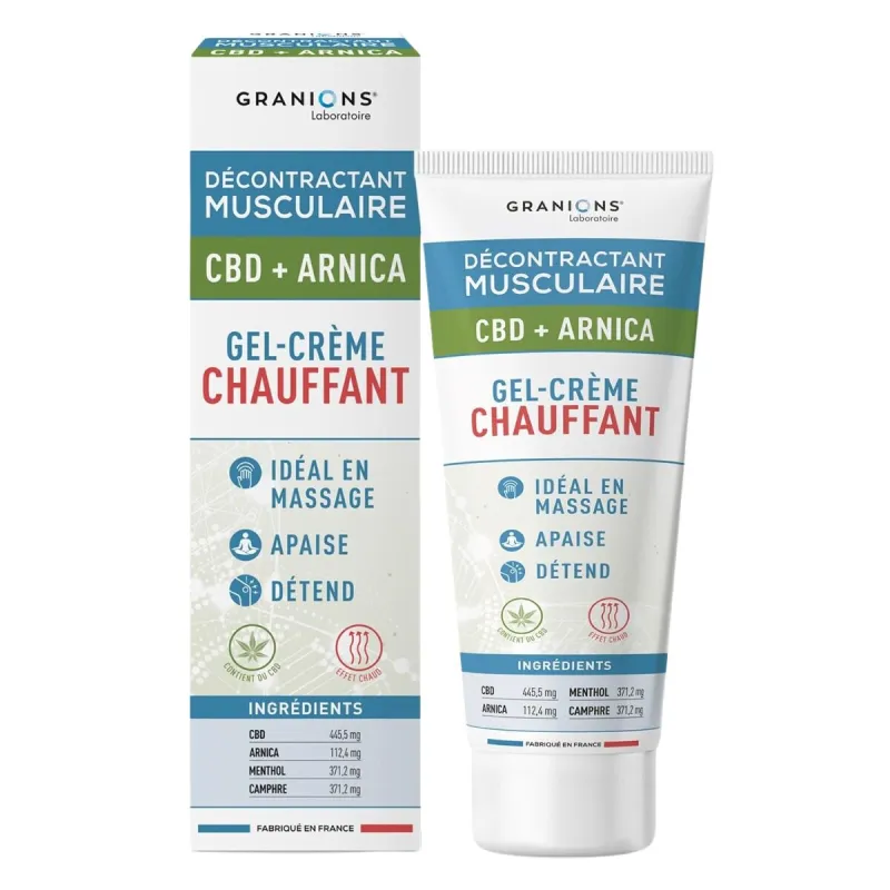 Granions Gel-Crème Chauffant CBD+Arnica 75ml Granions Gel-Crème Chauffant CBD+Arnica 75ml