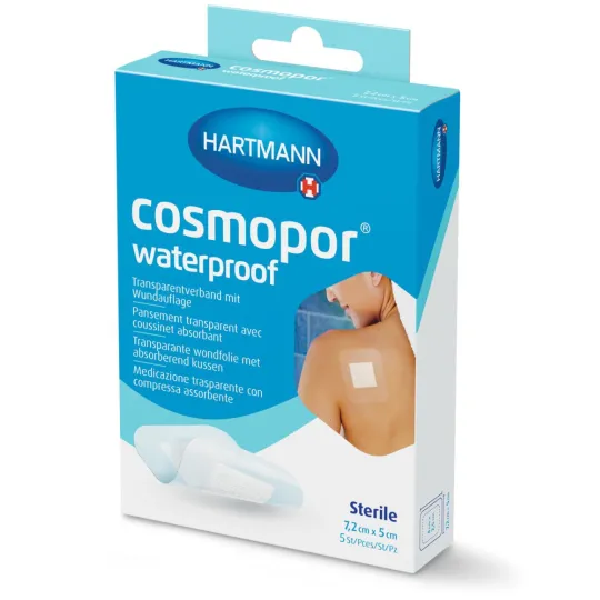 Hartmann Cosmopor Waterproof 5 pansements 7.2cm X 5cm Hartmann Cosmopor Waterproof 5 pansements 7.2cm X 5cm