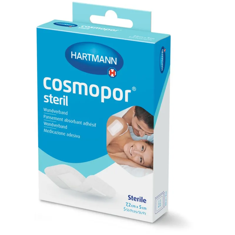 Hartmann Cosmopor Steril 5 pansements 7.2cm X 5cm Hartmann Cosmopor Steril 5 pansements 7.2cm X 5cm