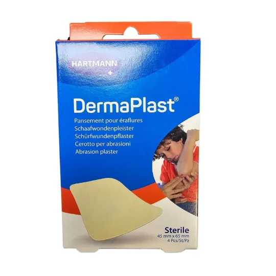 Hartmann Dermaplast 4 Pansements pour Eraflures 45mmX65mm