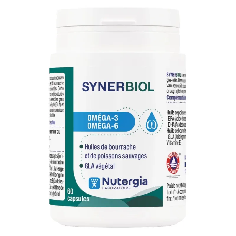 Nutergia Synerbiol Synergie Omega 3 - 6 60 Capsules