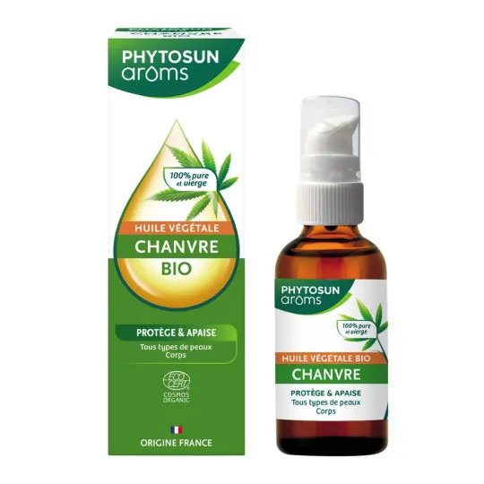 Phytosun Huile Végétale de Chanvre Bio 50ml Phytosun Huile Végétale de Chanvre Bio 50ml