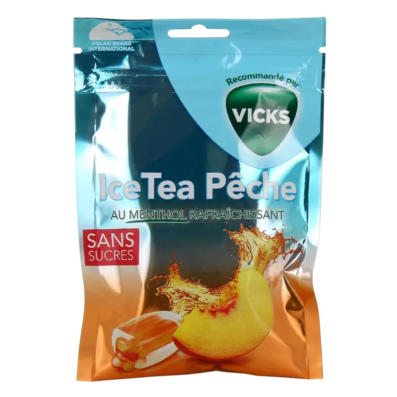 Vicks Ice Tea Pêche Pastilles Vicks Ice Tea Pêche Pastilles