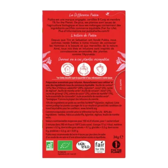 Pukka Détox de Fruits Rouges Bio 20 Sachets Pukka Détox de Fruits Rouges Bio 20 Sachets