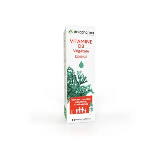 Arkopharma Vitamine D3 Végétale (2000UI) 15ml Arkopharma Vitamine D3 Végétale (2000UI) 15ml