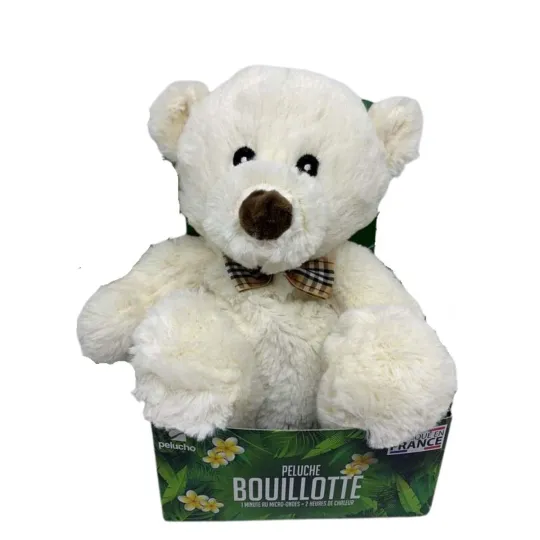Pelucho Bouillotte Peluche Ourson Blanc Pelucho Bouillotte Peluche Ourson Blanc