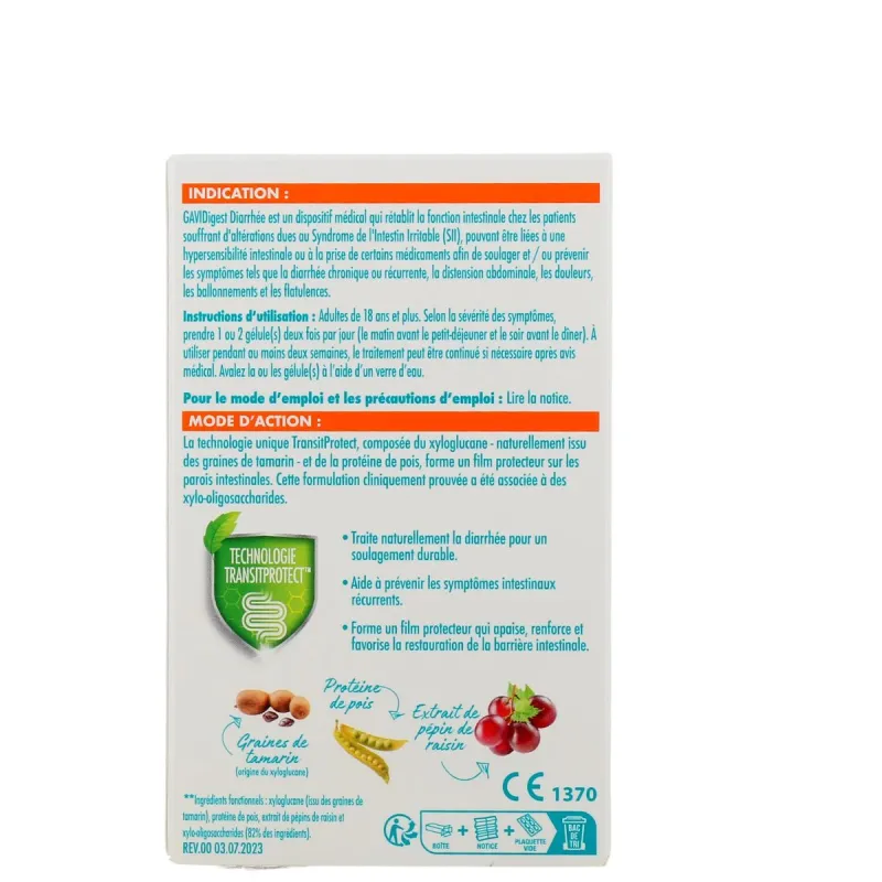 Gavidigest Diarrhée 30 Gélules Gavidigest Diarrhée 30 Gélules