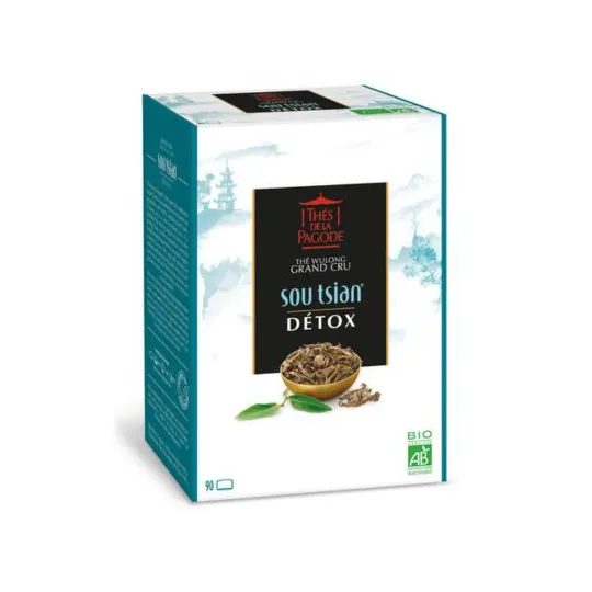 Thés de la Pagode Sou Tsian Bio Détox 90 Sachets Thés de la Pagode Sou Tsian Bio Détox 90 Sachets