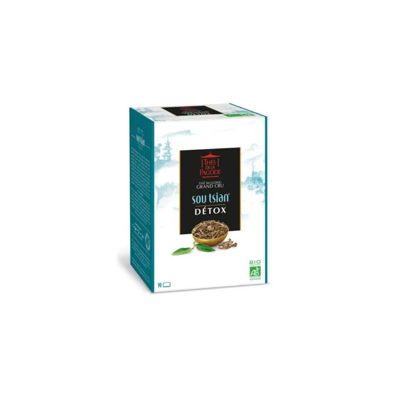 Thés de la Pagode Sou Tsian Bio Détox 90 Sachets Thés de la Pagode Sou Tsian Bio Détox 90 Sachets