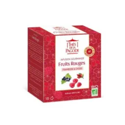 Thés de la Pagode Infusion Fruits Rouges Bio 18 Sachets