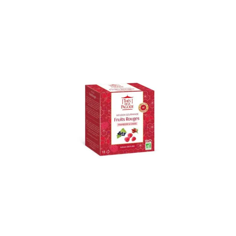 Thés de la Pagode Infusion Fruits Rouges Bio 18 Sachets