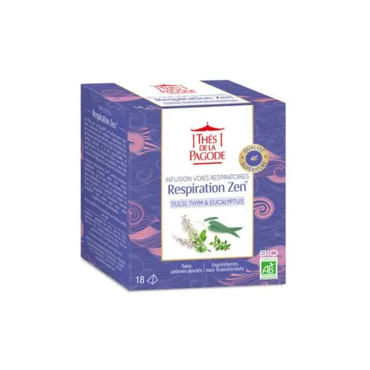 Thés de la Pagode Infusion Respiration Zen Bio 18 sachets