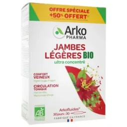 Arkofluides Jambes Légères Bio 20 Ampoules+10 OFFERTES