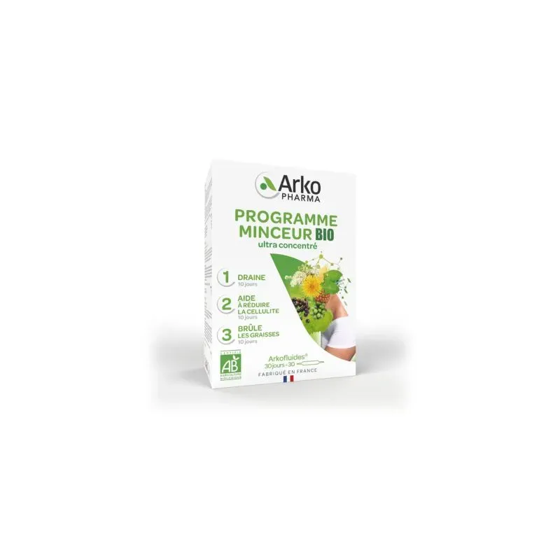 Arkofluides Programme Minceur Bio 30 ampoules