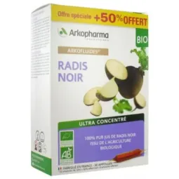 Arkofluides Radis Noir Bio 20 Ampoules +10 OFFERTES